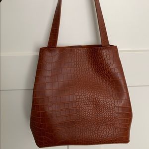 Nasty Gal alligator print bucket bag